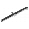 Mexen Flat MGB vonalmenti eresz 80 cm, fekete üveg - 1026080-15