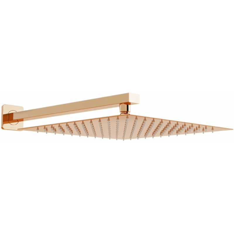 Mexen Slim zuhanyfej 30 x 30 cm-es zuhanykarral, rózsaarany - 79130112-60
