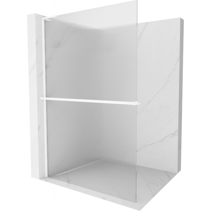 Mexen Kioto+ L panou de duș cu etajeră Walk-in 80 x 200 cm, transparent, alb - 800-080-123-20-09