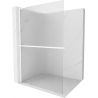 Mexen Kioto+ L panou de duș cu etajeră Walk-in 80 x 200 cm, transparent, alb - 800-080-123-20-09