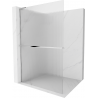 Mexen Kioto+ L perete duș cu raft Walk-in 70 x 200 cm, transparent, crom - 800-070-123-01-09