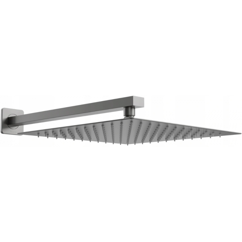 Mexen Slim duș fix 30 x 30 cm cu braț de duș, grafit - 79130112-66