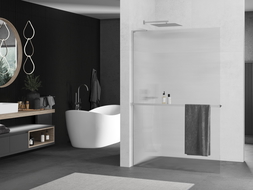Mexen Kioto+ L perete de duș cu suport Walk-in 120 x 200 cm, transparent, crom - 800-120-123-01-09