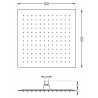 Mexen Slim 30 x 30 cm esőztető zuhanykarral, fekete - 79130112-70