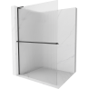 Mexen Kioto+ L panou de duş cu suport Walk-in 120 x 200 cm, transparent, negru - 800-120-123-70-09