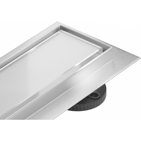 Mexen Flat MGW scurgere liniară 70 cm, Sticlă albă - 1027070-15