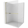 Mexen Kioto+ L perete de duș cu suport Walk-in 100 x 200 cm, transparent, aurie - 800-100-123-50-09
