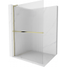 Mexen Kioto+ L panou de duş cu raft Walk-in 120 x 200 cm, transparent, aurie - 800-120-123-50-09