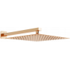 Mexen Slim pară de tip ploaie 25 x 25 cm cu braț de duș, Roz-auriu - 79125112-60
