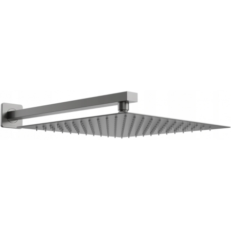 Mexen Slim pălărie de duș 25 x 25 cm cu braț de duș, gri armă periat - 79125112-66