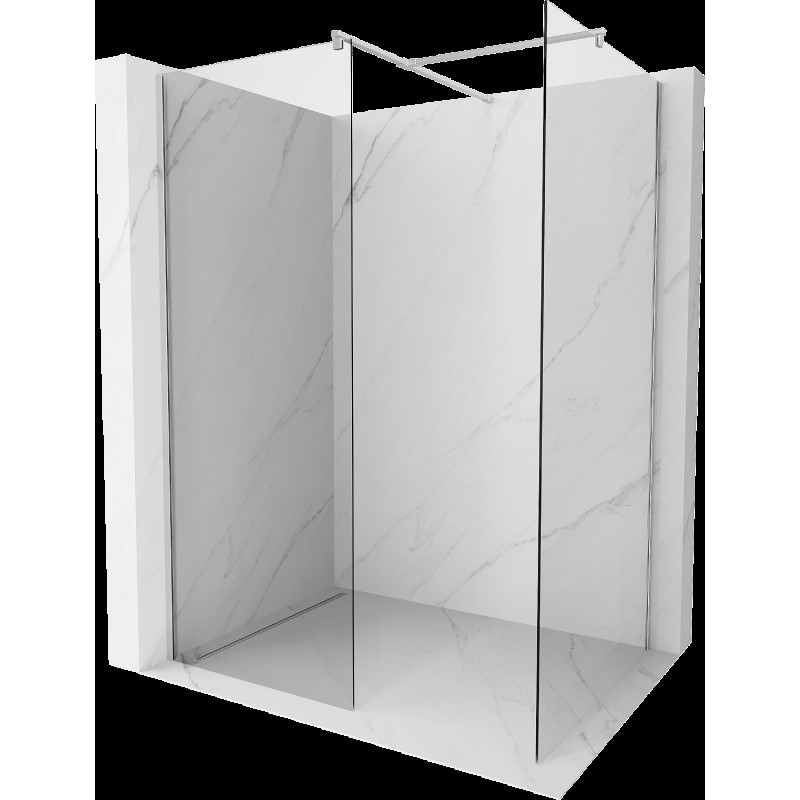 Mexen Kioto perete duș Walk-in 95 x 80 cm, transparent, crom - 800-095-202-01-00-080