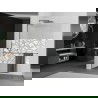 Mexen Kioto+ L perete de duș cu raft Walk-in 100 x 200 cm, model alb, gun metal - 800-100-123-95-85