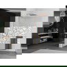Mexen Kioto+ L perete de duș cu raft Walk-in 90 x 200 cm, model alb, cupru periat - 800-090-123-65-85