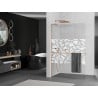 Mexen Kioto+ L perete pentru duș cu raft Walk-in 100 x 200 cm, model alb, cupru lustruit - 800-100-123-65-85