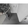 Mexen Kioto+ L zuhanyfal polccal Walk-in 80 x 200 cm, fehér minta, ecetszál - 800-080-123-97-85