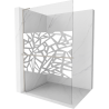 Mexen Kioto+ L perete de duș cu shelf Walk-in 110 x 200 cm, model alb, nichel periat - 800-110-123-97-85