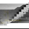 Mexen Kioto+ L perete de duș cu raft Walk-in 90 x 200 cm, model alb, aurii periat - 800-090-123-55-85
