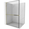 Mexen Kioto+ L perete de duș cu raft Walk-in 60 x 200 cm, model negru, aurit - 800-060-123-50-70