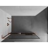 Mexen Kioto+ L perete de duș cu raft Walk-in 60 x 200 cm, model negru, aur roz - 800-060-123-60-70