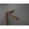 Mexen Kioto+ L perete de duș cu raft Walk-in 60 x 200 cm, model negru, aur roz - 800-060-123-60-70