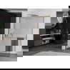 Mexen Kioto+ L panou de duș Walk-in 90 x 200 cm, model negru, aur roz - 800-090-123-60-70