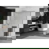 Mexen Kioto+ L perete de duș cu raft Walk-in 100 x 200 cm, model negru, nichel periat - 800-100-123-97-70