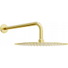 Mexen Slim cap de duș de 25 cm cu braț de duș, auriu - 79225211-50