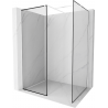 Mexen Kioto Walk-in zuhanyfal 140 x 120 cm, fekete keret, fehér - 800-140-202-20-70-120
