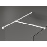 Mexen Kioto Walk-in zuhanyfal 140 x 120 cm, fekete keret, fehér - 800-140-202-20-70-120