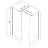Mexen Kioto Walk-in zuhanyfal 140 x 120 cm, fekete keret, fehér - 800-140-202-20-70-120