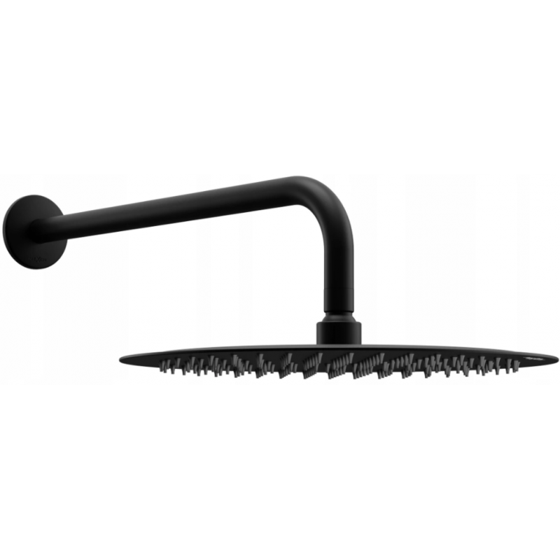 Mexen Slim pălărie de duș de 25 cm cu braț de duș, negru - 79225211-70