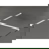 Mexen Kioto perete de duș Walk-in 110 x 70 cm, model negru, alb - 800-110-202-20-70-070