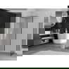 Mexen Kioto Walk-in zuhanyfal 120 x 70 cm, fekete minta, fehér - 800-120-202-20-70-070