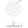 Mexen Slim duș cu efect de ploaie 25 cm cu braț de duș, negru - 79225211-70