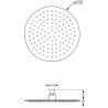 Mexen Slim pară de tip ploaie de 25 cm cu braț de duș, Neagră - 79225211-70