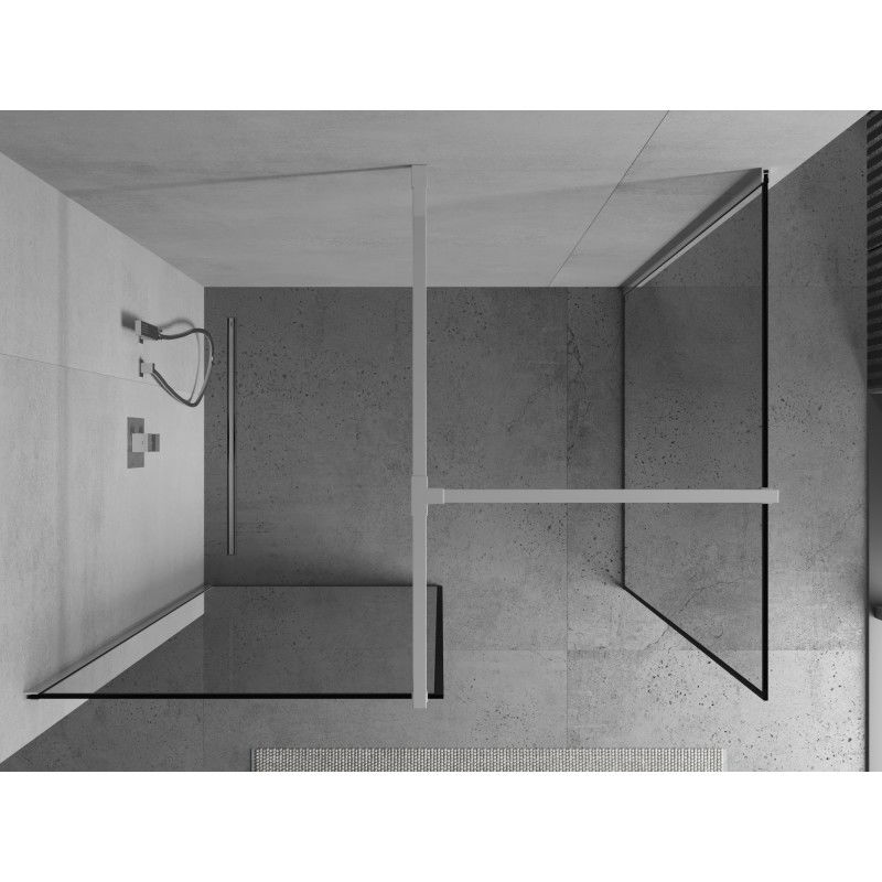 Mexen Kioto perete de duș Walk-in 70 x 70 cm, cadru negru, crom - 800-070-202-01-70-070