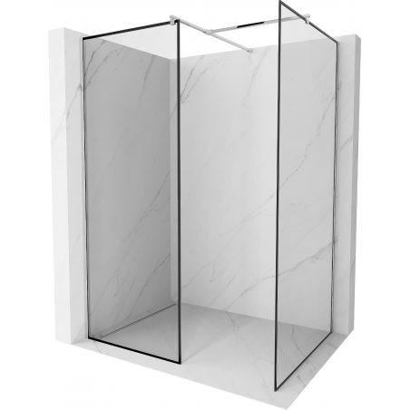 Mexen Kioto Walk-in zuhanyfal 140 x 90 cm, fekete minta, króm - 800-140-202-01-70-090