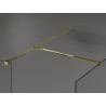 Mexen Kioto Walk-in zuhanyfal 80 x 80 cm, fekete keret, arany - 800-080-202-50-70-080