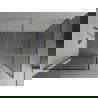 Mexen Kioto perete de duș Walk-in 100 x 90 cm, model negru, auriu - 800-100-202-50-70-090