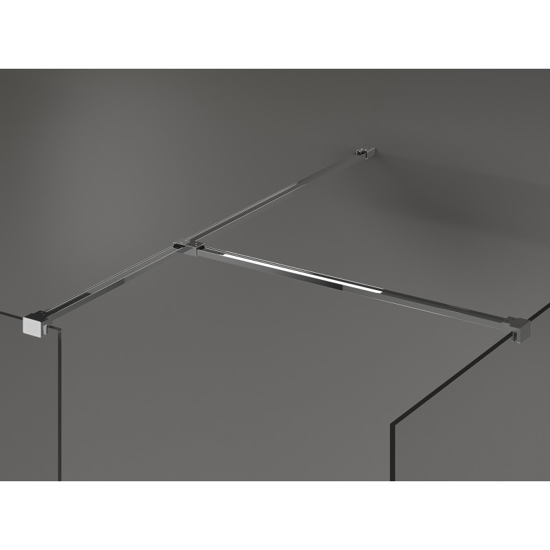 Mexen Kioto perete de duș Walk-in 145 x 80 cm, transparent, crom - 800-145-202-01-00-080