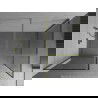 Mexen Kioto pereți de duș Walk-in 70 x 70 cm, model negru, finisaj aurit - 800-070-202-55-70-070