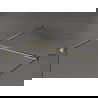 Mexen Kioto perete de duș Walk-in 120 x 70 cm, model negru, finisaj auriu periat - 800-120-202-55-70-070