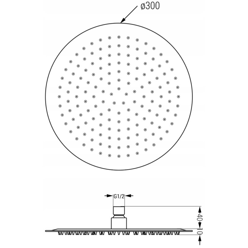 Mexen Slim 30 cm-es zuhanyfej zuhanykarral, szálcsiszolt szürke - 79230211-66