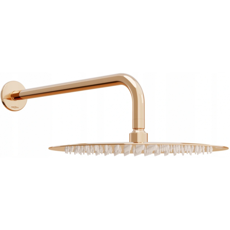 Mexen Slim pălărie de duș 30 cm cu braț de duș, aur roz - 79230211-60