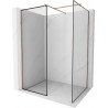 Mexen Kioto perete de duș Walk-in 120 x 70 cm, model negru, aur roz - 800-120-202-60-70-070