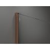 Mexen Kioto panou de duş Walk-in 80 x 80 cm, model negru, aur roz - 800-080-202-60-70-080