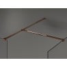 Mexen Kioto panou de duş Walk-in 80 x 80 cm, model negru, aur roz - 800-080-202-60-70-080