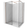 Mexen Kioto panou de duș Walk-in 120 x 80 cm, model negru, aur roz - 800-120-202-60-70-080