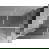Mexen Kioto walk-in zuhanypanel 100 x 70 cm, átlátszó, fehér - 800-100-202-20-00-070