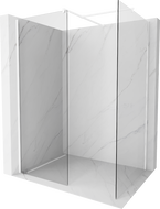 Mexen Kioto perete de duș Walk-in 130 x 100 cm, transparent, alb - 800-130-202-20-00-100